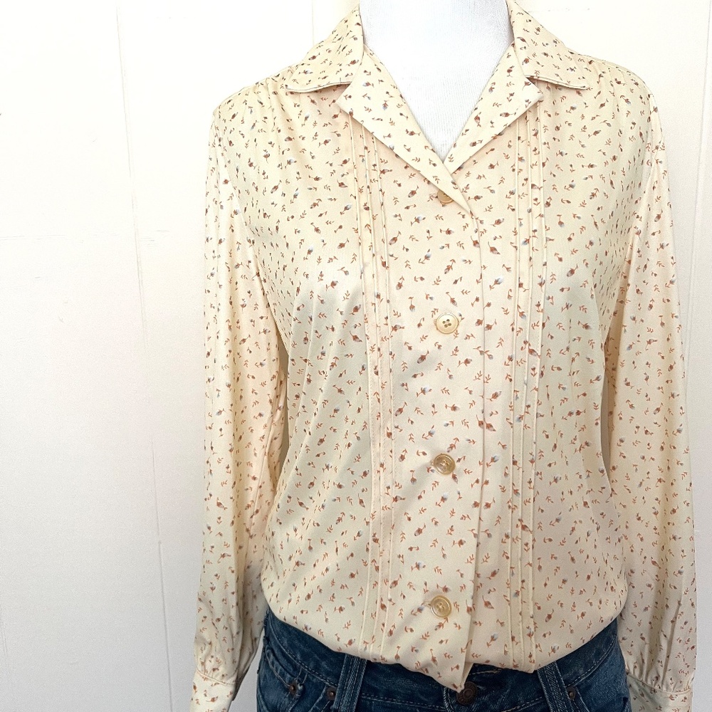 VTG Fall Leaves Blouse - Picture 2 of 6